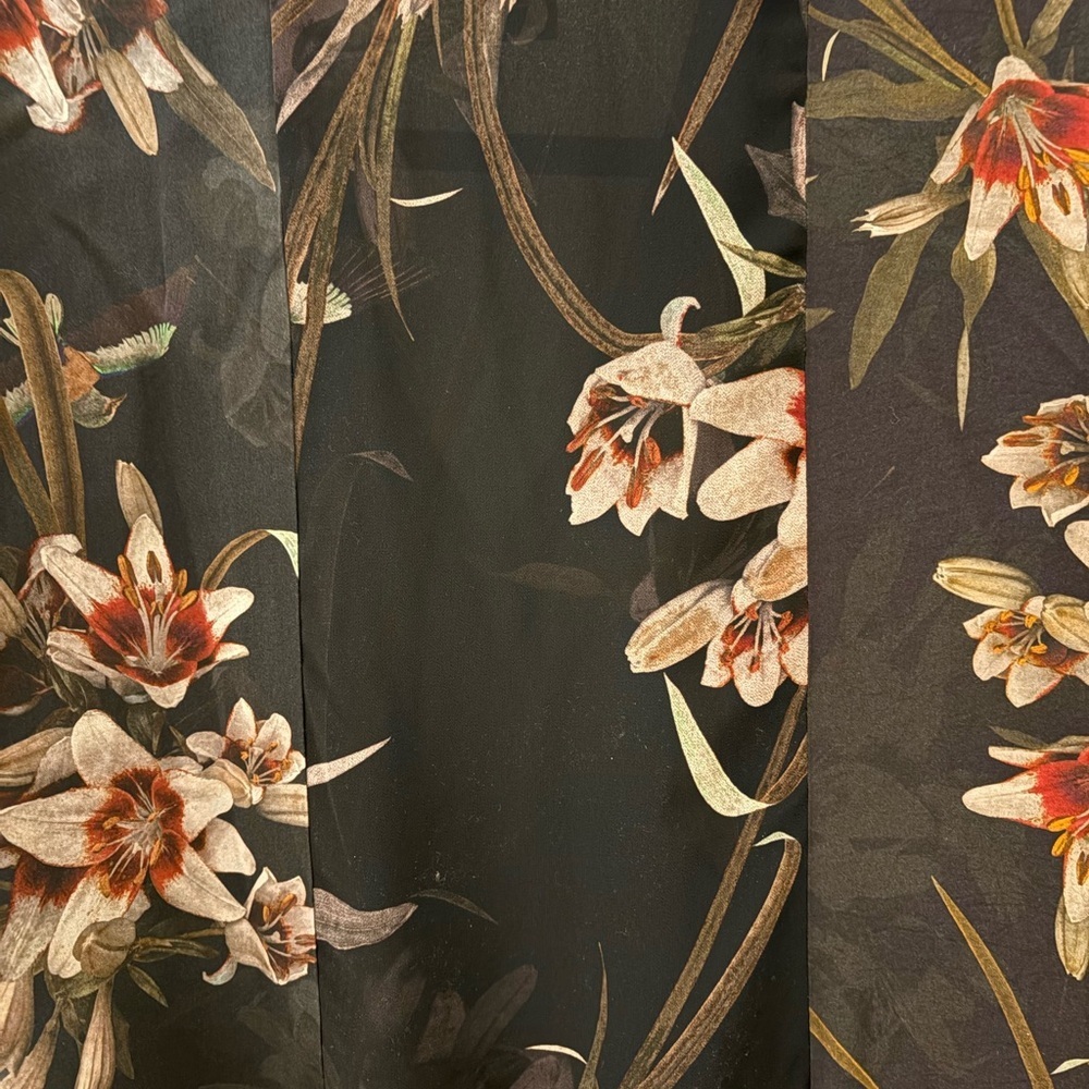 ALLSAINTS Elsie Kuroyuri Kimono Open Front Wrap Blouse Size 4 Feminine Luxury - Picture 9 of 14